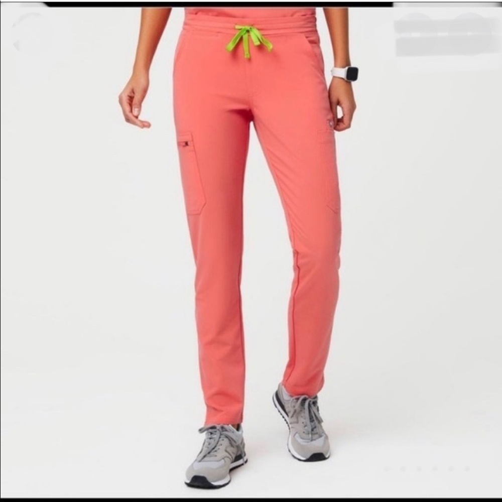 FIGS small tall hot coral yola